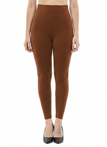 Leggings thermiques doublés polaire pour femme, collants mi-mollet, épaisseur standard, chauds pour l'hiver, sans couture, décontractés, respirants, en Spandex - Product Image 2