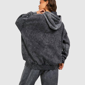 Star Crystal Enterprises Sweat à capuche oversize pour femme, style urbain, 450 GSM, délavé à l'acide, coupe classique, pull décontracté, sweat à capuche tendance - Product Image 3