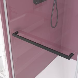 ประตูห้องอาบน้ำแบบไร้กรอบขนาด3/8นิ้ว (10มม.) สีดำด้านขนาด44 ''-48'' x 76 ''H - Product Image 6
