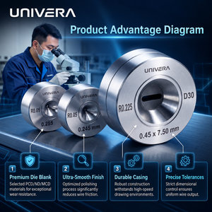 แม่พิมพ์เพชร OEM แบบโมโนคริสตัล คุณภาพสูงใหม่ สำหรับการรีดลวด PCD - Product Image 3