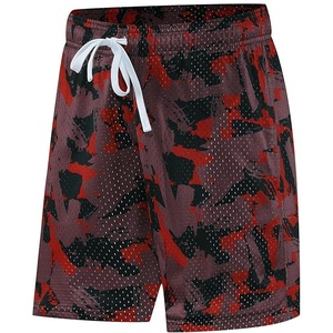 2026 Trending Custom Plus Size Double <b>Layer</b> Solid Canvas 5 Inch Inseam Vintage Breathable Men's Basketball Bandana Print Shorts - Product Image 5