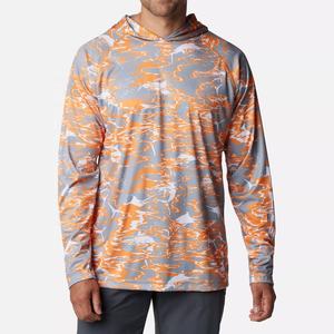Sudadera con capucha de pesca de manga larga transpirable de talla grande UPF 50, poliéster de secado rápido, rendimiento mínimo de impresión por sublimación de Color - Product Image 1