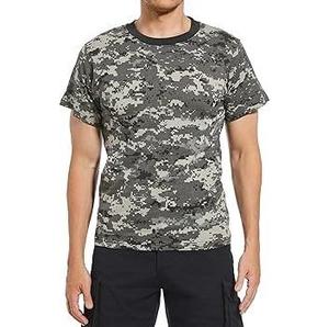 T-shirt à manches courtes pour homme, imprimé camouflage, coupe classique, col rond, respirant, en polyester tissé, décontracté, pour l'extérieur - Product Image 1
