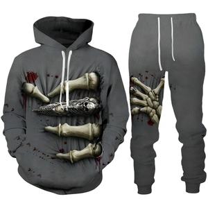 Chándal con cremallera de lana gris de alta calidad con cordones adjuntos Diseño impreso personalizable para la temporada de invierno Sublimación de Navidad - Product Image 1