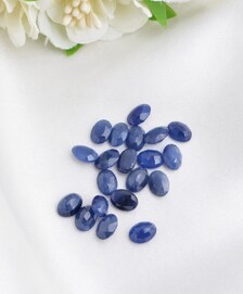 Saphir bleu naturel de 22,25 carats, 20 pièces, taille ovale facettée, pierre naturelle en vrac pour la création de bijoux fins - Product Image 2