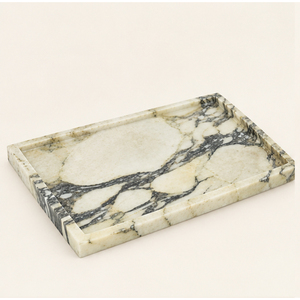 Plateau en marbre, organiseur de vanité en pierre naturelle, plateau rectangulaire en marbre blanc pour table basse, à prix raisonnable - Product Image 5