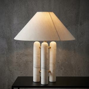Premium Design Table Lamp With Modern Look in Marble for Bedroom Living Room Home <b>Decorative</b> <b>Lighting</b> Use Table Lamp - Product Image 2