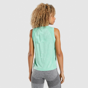 Nouveauté : débardeur blanc pour femme personnalisable avec logo, été, 65% coton, 30% polyester, 5% élasthanne, tricoté, pour yoga, gym, fitness - Product Image 4