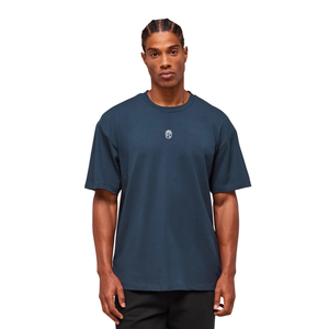 T-shirt de sport surdimensionné pour homme, respirant, performant, coupe ample, pour entraînement et fitness, bleu marine - Product Image 1