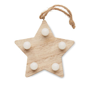 Stella decorativa in legno Lalie per la decorazione di luci di natale - Product Image 2