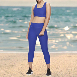 Popular Custom Logo Solid Seamless Yoga Set for Women-Active Wear 2-Piece Sport Bra & Legging Lightweight Elastic Waist - Product Image 3