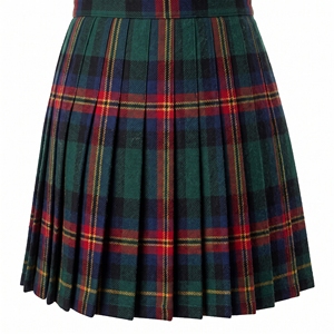 Jupe mini plissée en laine à carreaux pour femme, style tartan classique, décontractée, fabrication OEM ODM, couleurs personnalisées, faible MOQ - Product Image 6