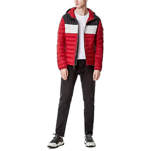 Nueva Chaqueta Acolchada de Nailon para Hombre North-Face Negra con Capucha, Estilo Urbano de Invierno, Cierre de Cremallera, Logotipo Frontal - Product Image 3
