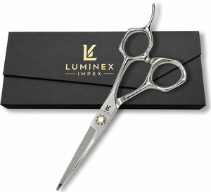 Ciseaux droits pour gauchers NYBL-55 de 5,5 pouces, JAPON, acier 440C, tranchants, dureté 58-59HRC, manche en acier inoxydable, ciseaux de barbier, cheveux, 28 - Product Image 1