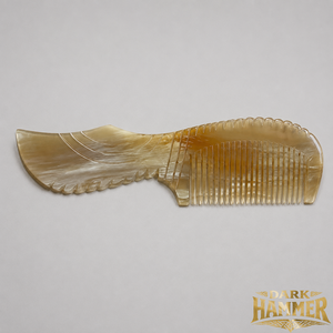 Peigne à cheveux à dents larges en corne de buffle naturelle fait main pour le soin quotidien - Product Image 3