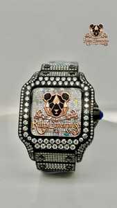 Montre de luxe carrée en diamant Ruha Enterprise, bracelet en acier inoxydable, montre analogique à quartz pour homme - Product Image 6
