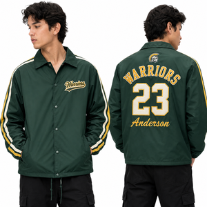 Custom Coach <b>Jacket</b> Embroidered Team Name Personalized Player Number <b>Lightweight</b> Windbreaker Sports <b>Jacket</b> Wholesale - Product Image 1