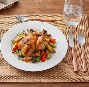 Ensemble de couverts modernes en acier inoxydable avec poignée en cuivre, finition miroir, résistant à la rouille, pour mariage et dîner - Product Image 5