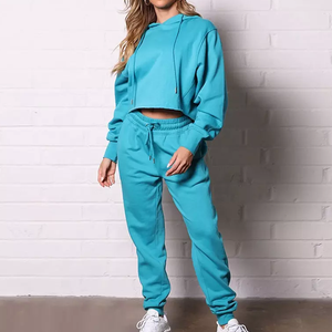 Ensemble de survêtement unisexe gris à capuche en polaire à carreaux, pantalon de survêtement long avec poches latérales, tenue décontractée d'hiver 100% coton respirant - Product Image 6