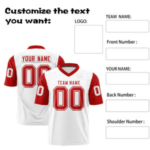 Camiseta Deportiva Personalizada de Fútbol Americano de Manga Larga para Hombre, Joven y Adulto, Uniforme de Equipo, Precio Económico, OEM Personalizado - Product Image 4