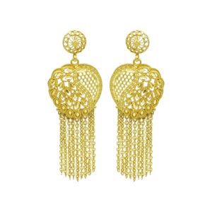 Wholesale 14K18K24K Micron Gold Plated Forming Dangle Earrings Turkish Arabic Design for Bridal <b>Wedding</b> Fashion Dangle Earrings - Product Image 3