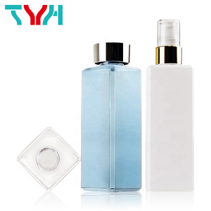 200Ml 250Ml PETG Clear Octagon Square Mỹ Phẩm Chai Đơn Tường W/Sprayer Lotion Bơm Giảm Tốc Lật Nắp Đậy (Dòng GM-PT) - Product Image 2