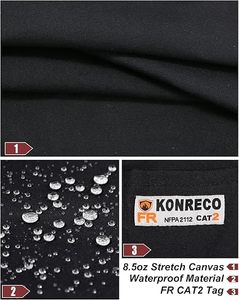 Men's <b>Black</b> <b>Work</b> <b>Pants</b> With Tool Pockets Abrasion Resistant Cargo Trousers For Mechanics - Product Image 4