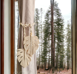 Stylish Natural Jute Curtain <b>Tiebacks</b> – Rustic Handmade Curtain Holders for Window Decoration and Home Styling - Product Image 5