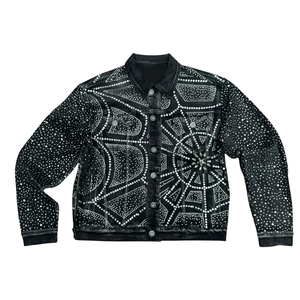 <b>Rhinestone</b> Denim <b>Jacket</b> for Men Premium Bling Streetwear Full <b>Rhinestone</b> Jean <b>Jacket</b> Luxury Sparkling Crystal Hip Hop Fashion - Product Image 1