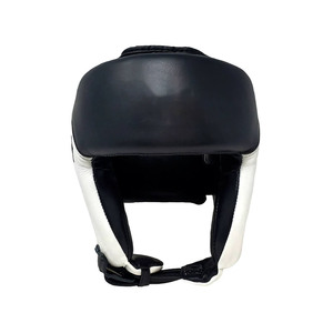 Protector de Cabeza de Boxeo de Cuero Genuino con Logotipo Personalizado, Directo de Fábrica, Correa Ajustable para la Barbilla, Protección Facial Completa para Entrenamiento y Sparring - Product Image 1