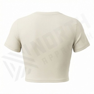 Nuevo Diseño de Top Corto de Verano para Mujer, Camiseta de Algodón de Manga Corta, Estilo Boutique, Ropa Deportiva de Moda, Tendencias de Ropa Deportiva - Product Image 2