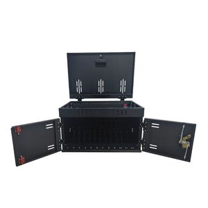 Stazione di ricarica a pavimento per 12 dispositivi con protezione da sovratensione, carrello di ricarica per laptop e tablet per uso in aula o ufficio - Product Image 1