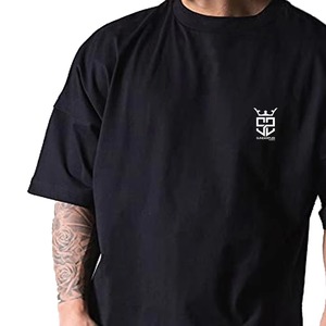 Camiseta Oversize de Corte Holgado con Logotipo Personalizado Impreso para Venta en Línea, 100% Algodón, Talla Grande, Transpirable, para Hombre - Product Image 3