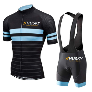 Jersey de Ciclismo Personalizado Azul de Manga Corta, Ecológico, 100% Poliéster, Unisex, Alta Elasticidad, Logotipo Frontal - Product Image 1