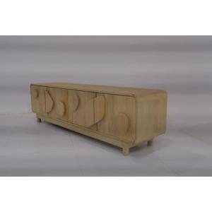 Modern Scandinavian Solid Mango Wood <b>TV</b> <b>Stand</b> with Storage for Living Room Furniture - Product Image 5