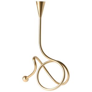 Porte-bougie en métal doré abstrait en spirale, style nordique unique, en fil de fer, chandelier de luxe, centre de table, décoration intérieure - Product Image 1