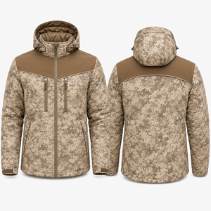 Veste softshell de chasse pour homme MEGAMAPLE, manches longues, imprimé floral, imperméable, vêtements d'automne, doublure en polyester - Product Image 1
