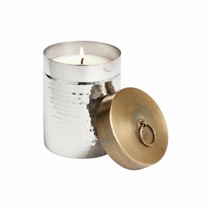 Pot à bougie en métal doré martelé fait main avec couvercle, design fantastique, récipient décoratif en laiton pour la décoration intérieure, vente chaude - Product Image 6