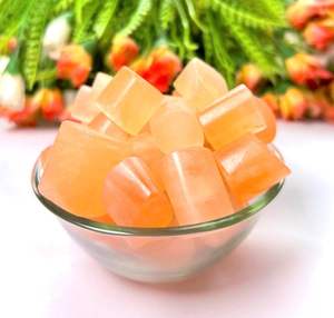 Offre Spéciale Pierres Roulées en Sélénite Orange Naturelle Polies Écologiques Cristal de Guérison Vente en Gros Pierre de Palmier Reiki Noël - Product Image 2