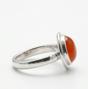 Carnelian 925 Sterling Silver Bezel Setting Rhodium <b>Ring</b> Handcrafted Natural Stone Boho Spiritual <b>Women</b> Jewelry - Product Image 5