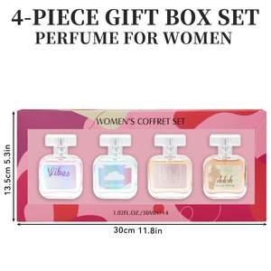 Set Regalo di 4 Profumi da Donna Eau De Parfum Lunga Durata 4 Fragranze per Vacanze Appuntamenti Vita Quotidiana Feste 30ml/Bottiglia Modello - Product Image 2