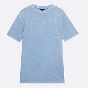 Ropa Casual de Verano para Mujer al por Mayor, Camiseta de Manga Corta con Cuello Redondo, Lavado Ácido, Ecológica, 100% Algodón, Apliques Modernos de Estilo Hip Hop - Product Image 1