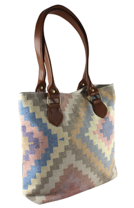 Bolso de Hombro de Algodón Tejido a Mano para Mujer, con Estampado Kelim, Bellamente Cosido, para Compras y Viajes - Product Image 1