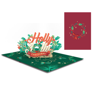 Holly Jolly Christmas 3D Pop up Cards With Envelope <b>Handmade</b> Greeting Card For Noel 3D Greeting Card For <b>Paper</b> Gift <b>Paper</b> Art - Product Image 1