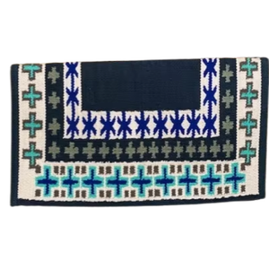 Manta de lana personalizada para silla de montar western, almohadilla resistente para silla de caballo, proveedor mayorista para espectáculos de rodeo - Product Image 1