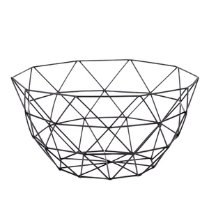 Fancy Rose Gold Metal Wire Fruit <b>Basket</b> Hollow Geometric Fruit Bowl for Kitchen Countertop & Dining <b>Table</b> Centerpiece Decoration - Product Image 2