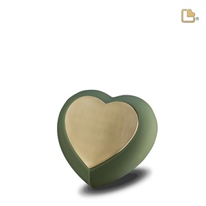 Urne en verre en forme de cœur verte avec support en métal pour cendres humaines, urne décorative en forme de cœur pour cendres d'adultes, urne commémorative pour cendres de femme adulte - Product Image 2