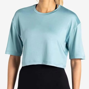 สั่งซื้อเลย เสื้อครอปออกกำลังกายสำหรับผู้หญิง ผ้าพรีเมียมยืดหยุ่น แห้งเร็ว เสื้อฝึกซ้อมกีฬา รับผลิตแบรนด์ส่วนตัว ขายส่ง เสื้อยิมผู้หญิง - Product Image 1