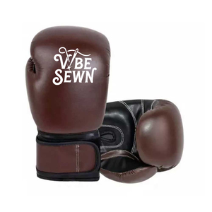VBE SEWN Boxing Gloves PU <b>Leather</b> Red White Hook and Loop <b>Wrist</b> Closure Unisex Adjustable <b>Strap</b> 16oz Customized Training Gear - Product Image 2