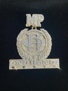 Colgante de Plata 925 con Letra Personalizada, Estilo Hip Hop Bling Iced Out, con Moissanita Redonda y Círculo, Colgantes de Letras de Moda - Product Image 4